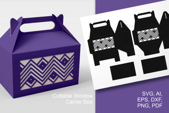 3D SVG Chevron Ornament Gable Box Template