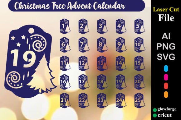 3D SVG Christmas Tree Advent Calendar