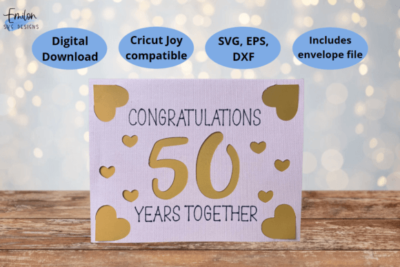50 Years Together Insert Card SVG