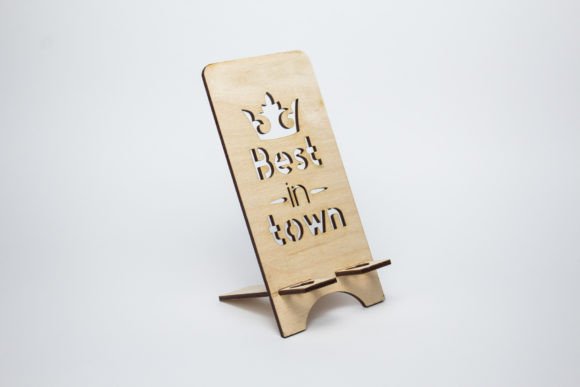 Lasercut Phone Holder: A 3D SVG Design for Home Décor Lovers