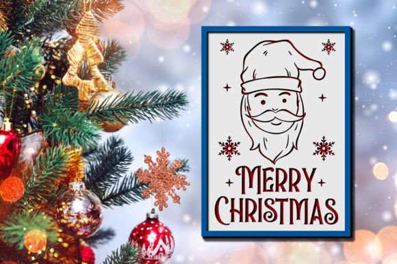 Merry Christmas Card SVG Santa
