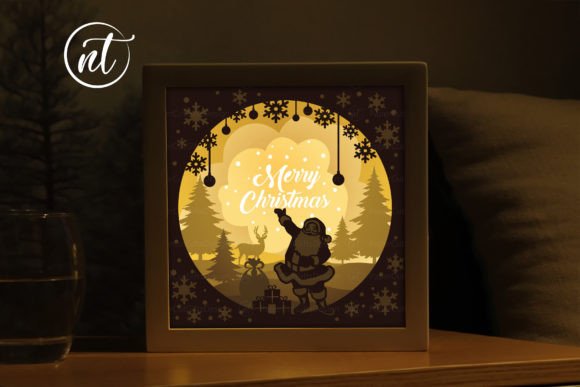 Merry Christmas Light Box Template