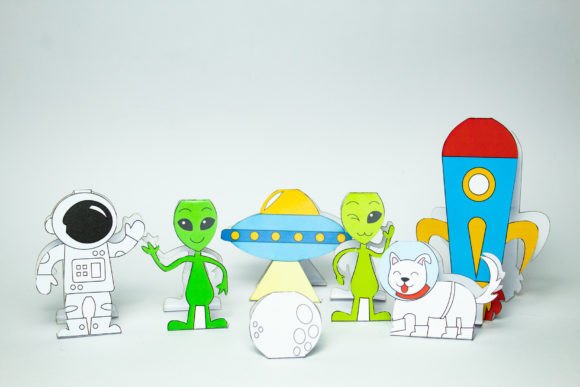 Outer Space Paper Toy Set