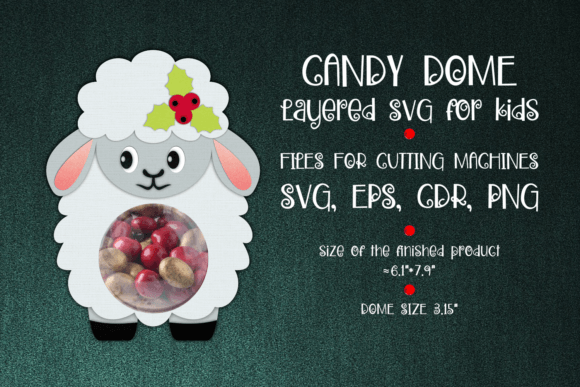 Sheep Candy Dome Christmas Paper Craft