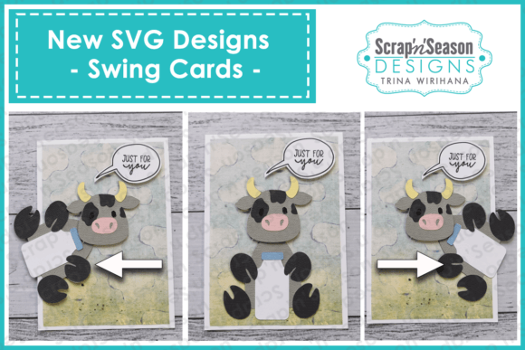 Swing Card - Cow 3D SVG Shapes