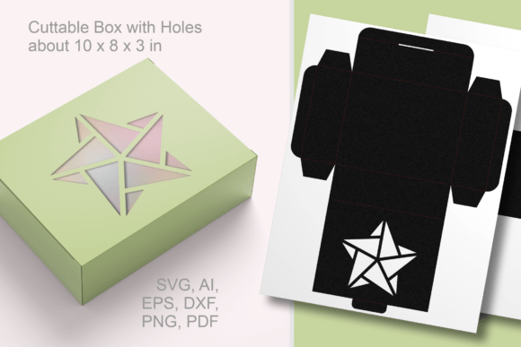 Winter Star Window Rectangular Gift Box